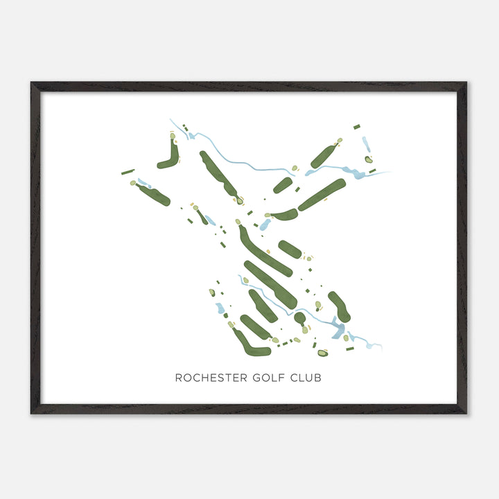 Print of Rochester Golf Club Modern Map