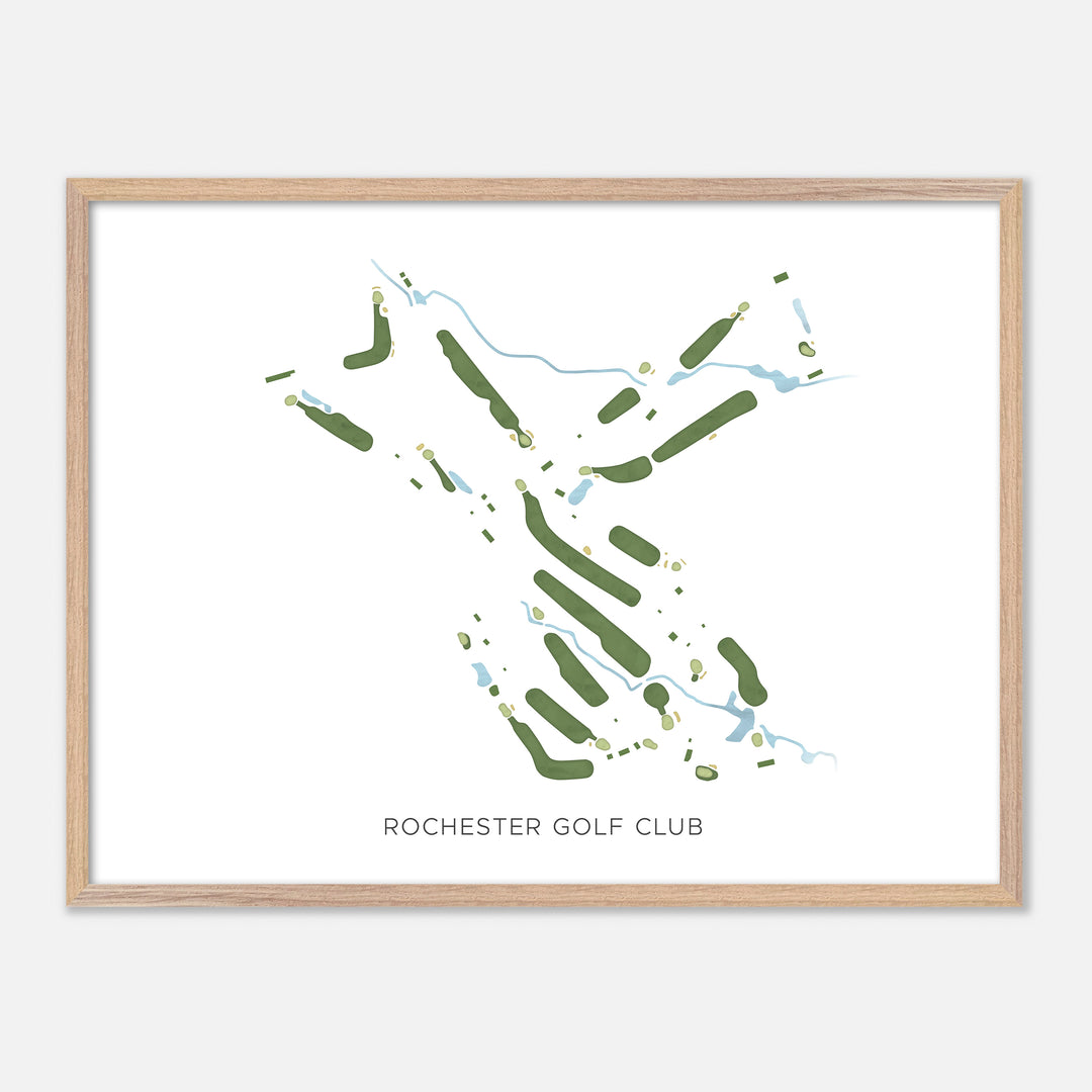 Print of Rochester Golf Club Modern Map