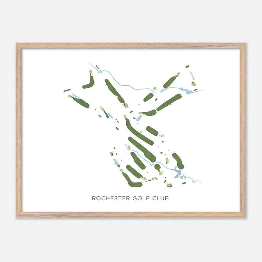 Print of Rochester Golf Club Modern Map