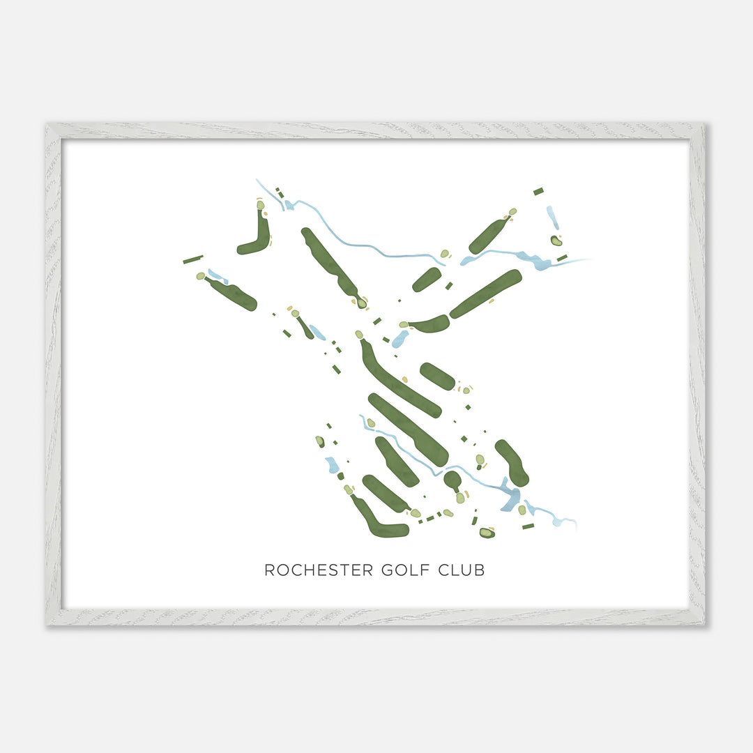 Print of Rochester Golf Club Modern Map