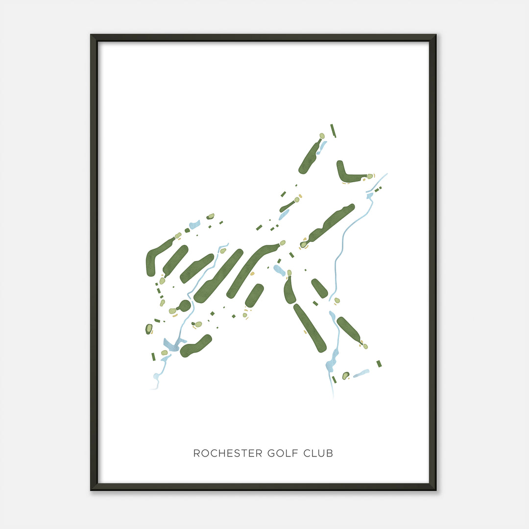 Print of Rochester Golf Club Modern Map