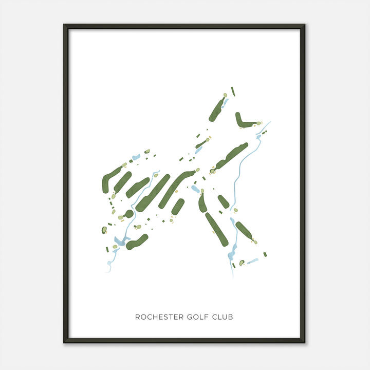Print of Rochester Golf Club Modern Map