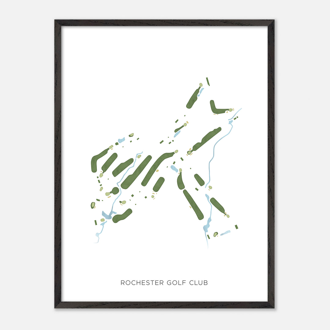 Print of Rochester Golf Club Modern Map
