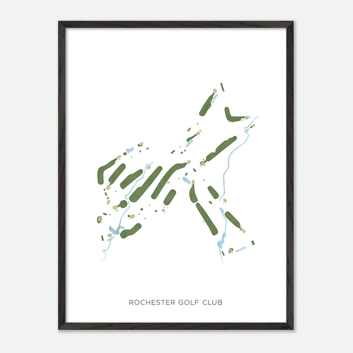 Print of Rochester Golf Club Modern Map