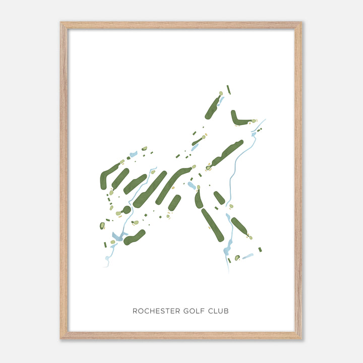 Print of Rochester Golf Club Modern Map
