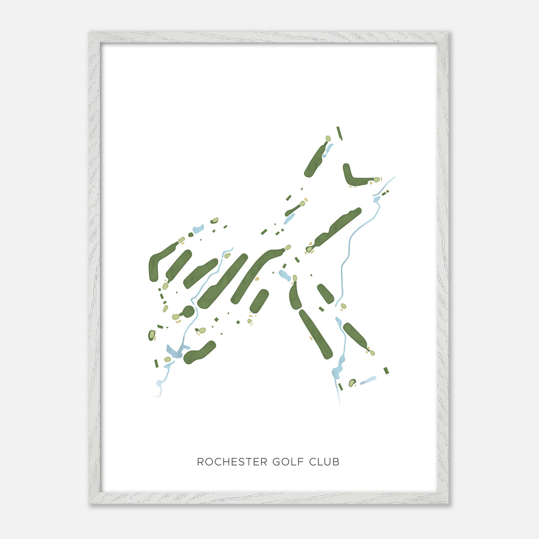 Print of Rochester Golf Club Modern Map