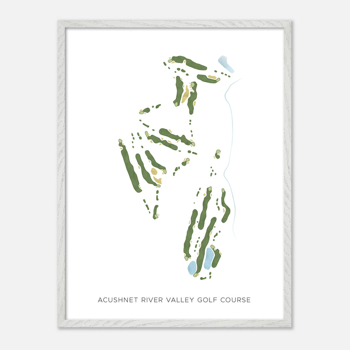 Print of Acushnet River Valley Golf Course Modern Map