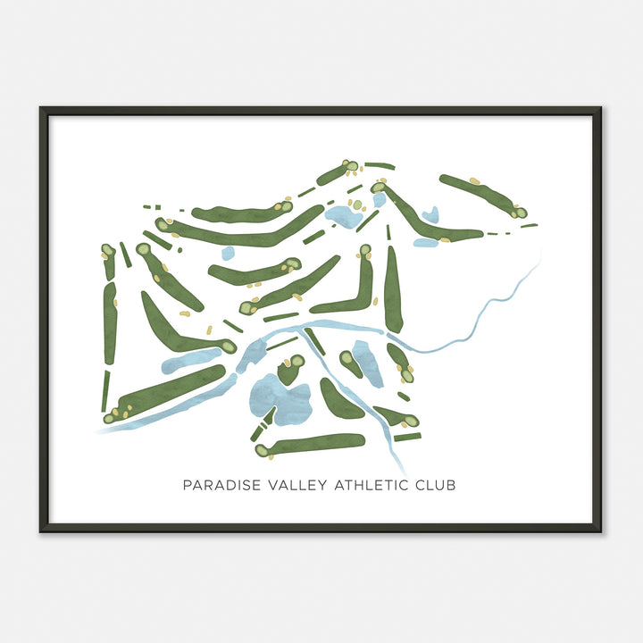 Print of Paradise Valley Athletic Club Modern Map