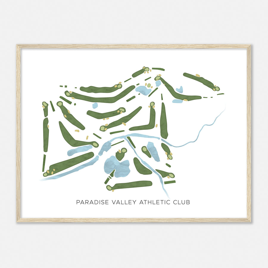 Print of Paradise Valley Athletic Club Modern Map