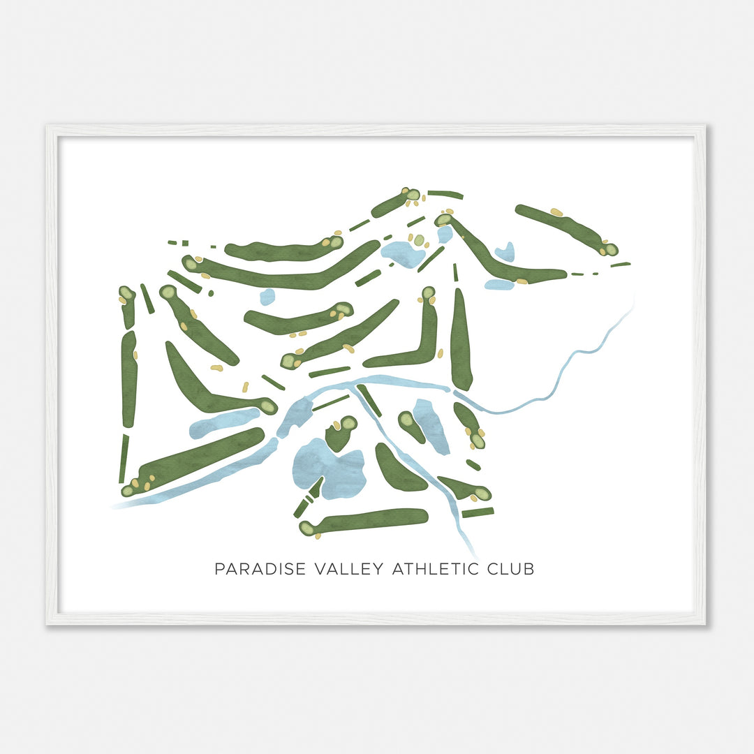 Print of Paradise Valley Athletic Club Modern Map