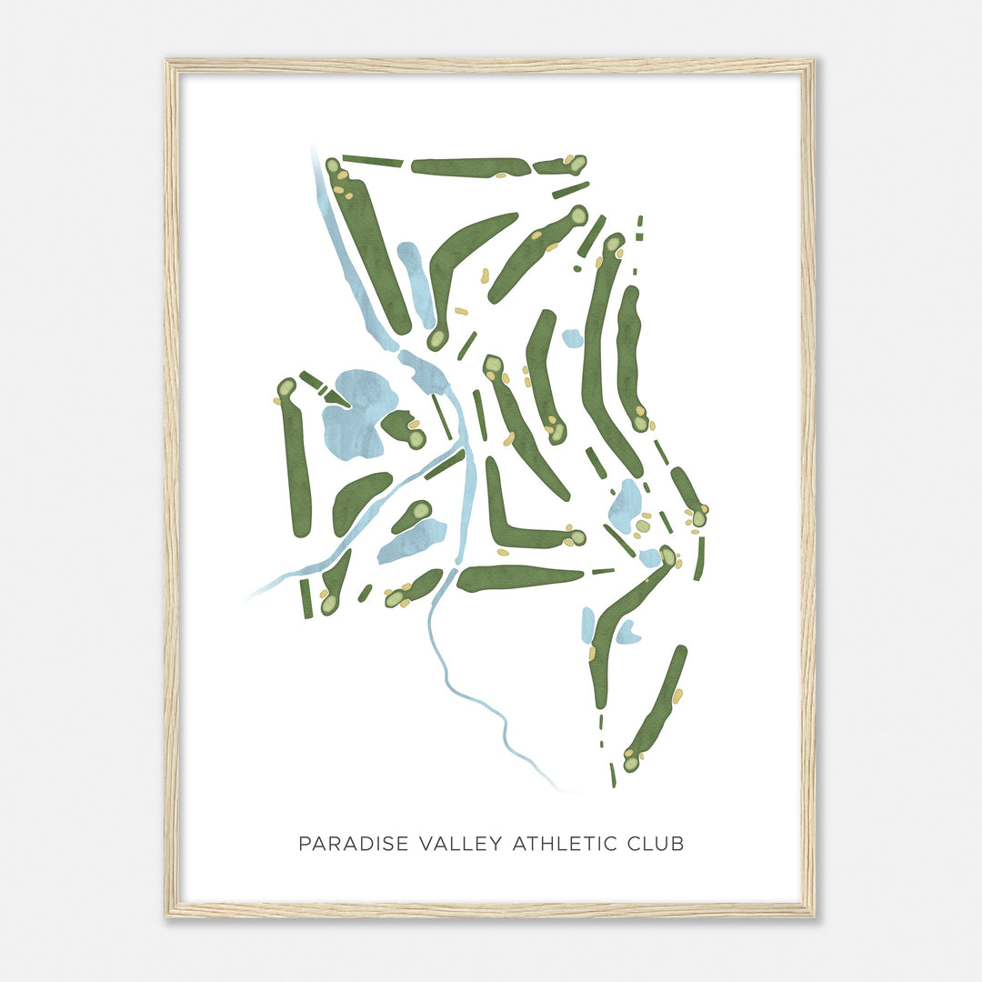 Print of Paradise Valley Athletic Club Modern Map