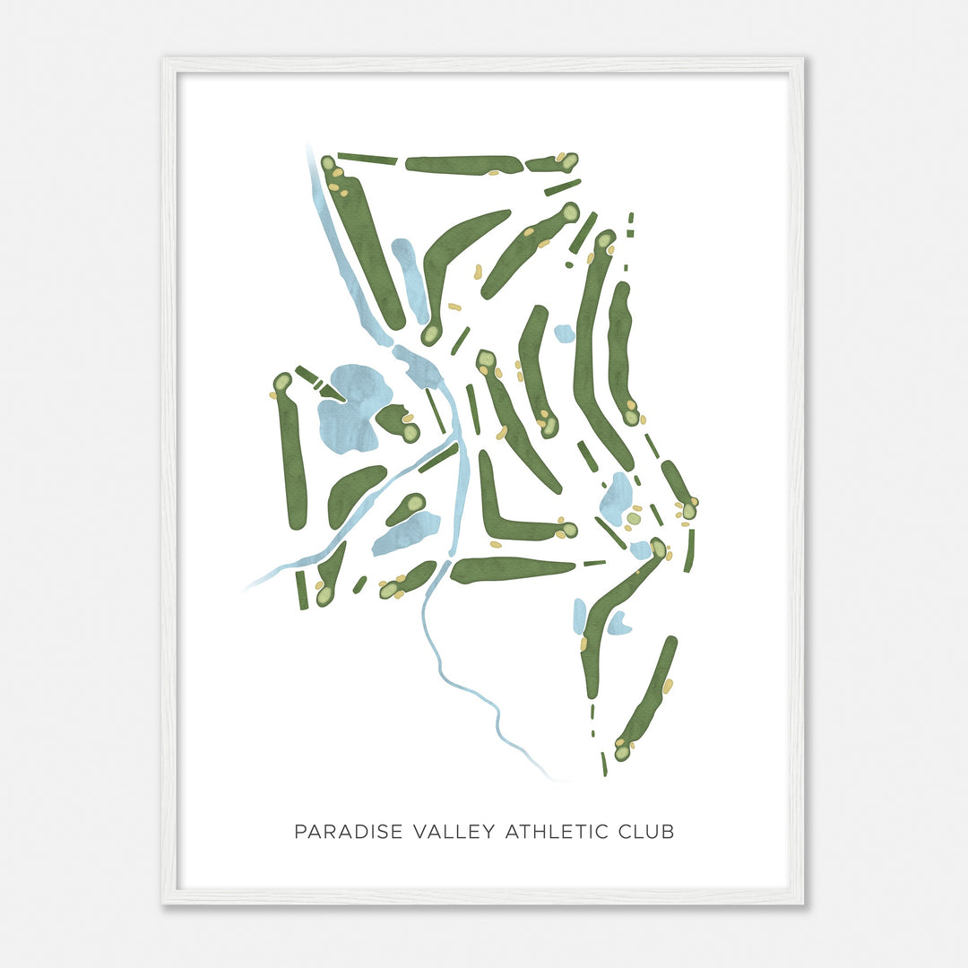 Print of Paradise Valley Athletic Club Modern Map