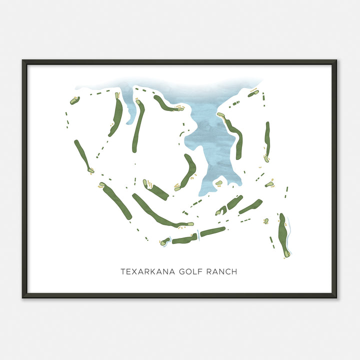 Print of Texarkana Golf Ranch Modern Map