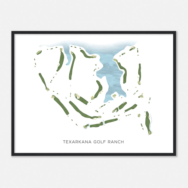 Print of Texarkana Golf Ranch Modern Map