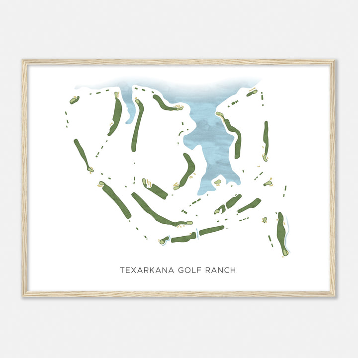 Print of Texarkana Golf Ranch Modern Map