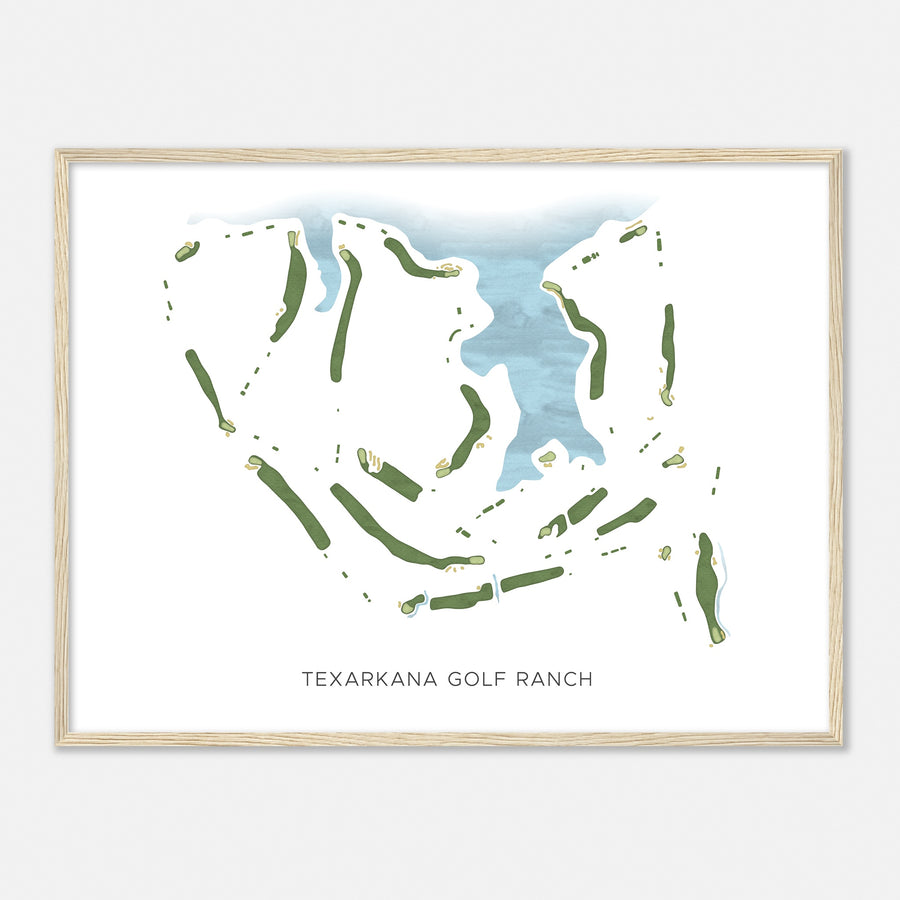 Print of Texarkana Golf Ranch Modern Map