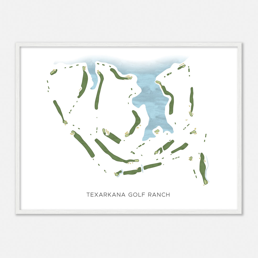 Print of Texarkana Golf Ranch Modern Map