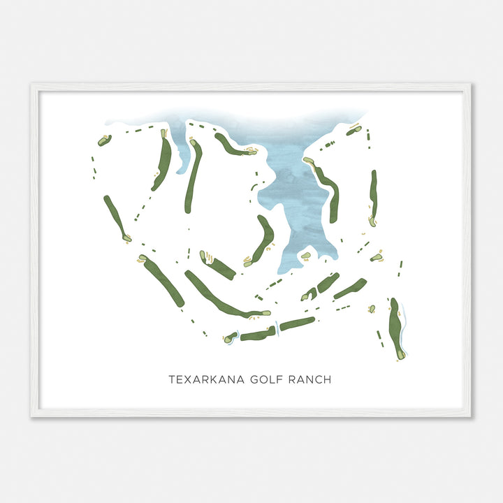 Print of Texarkana Golf Ranch Modern Map