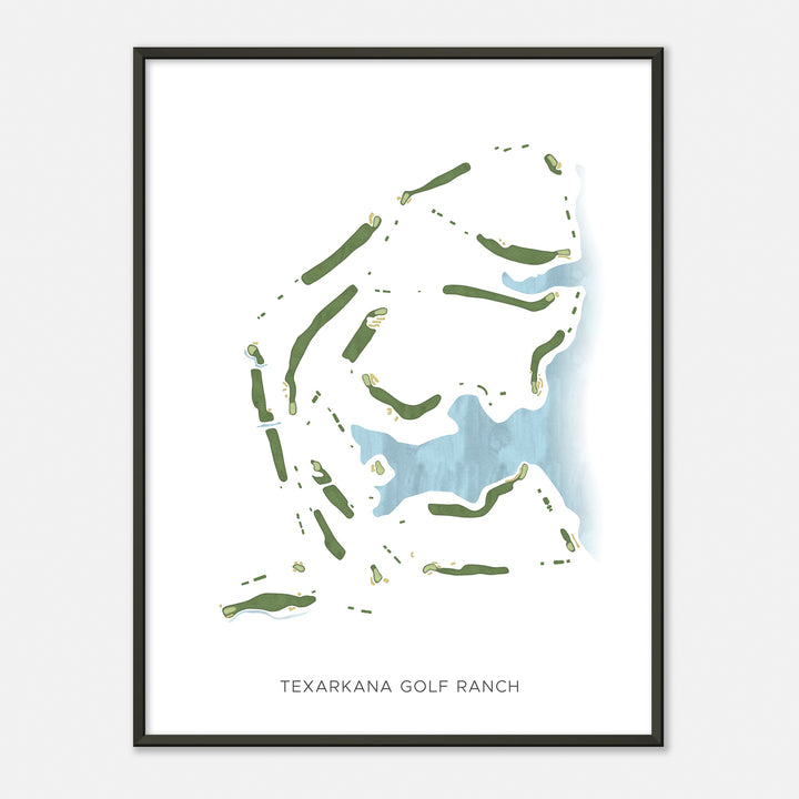 Print of Texarkana Golf Ranch Modern Map