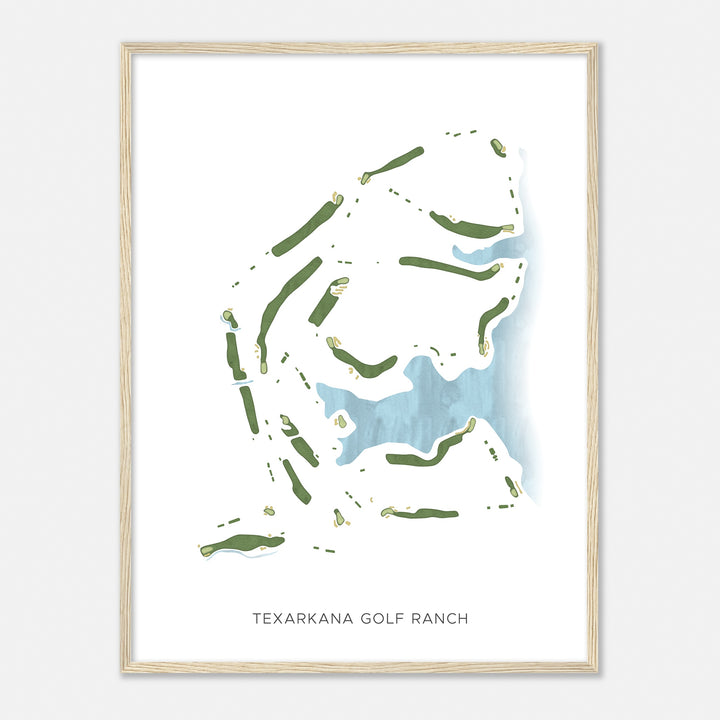 Print of Texarkana Golf Ranch Modern Map