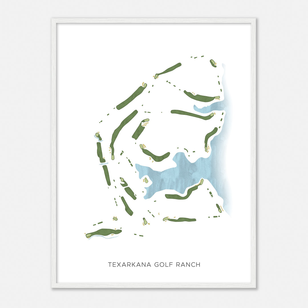 Print of Texarkana Golf Ranch Modern Map