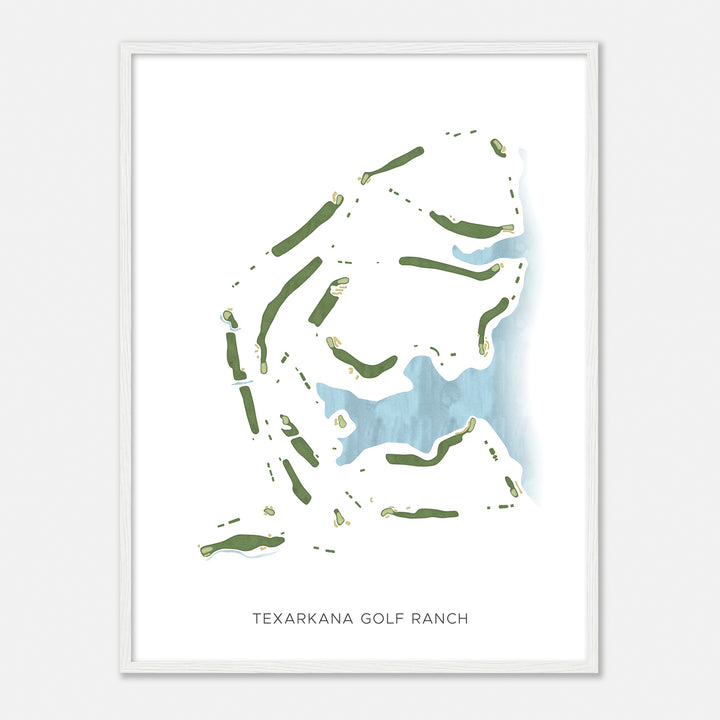 Print of Texarkana Golf Ranch Modern Map