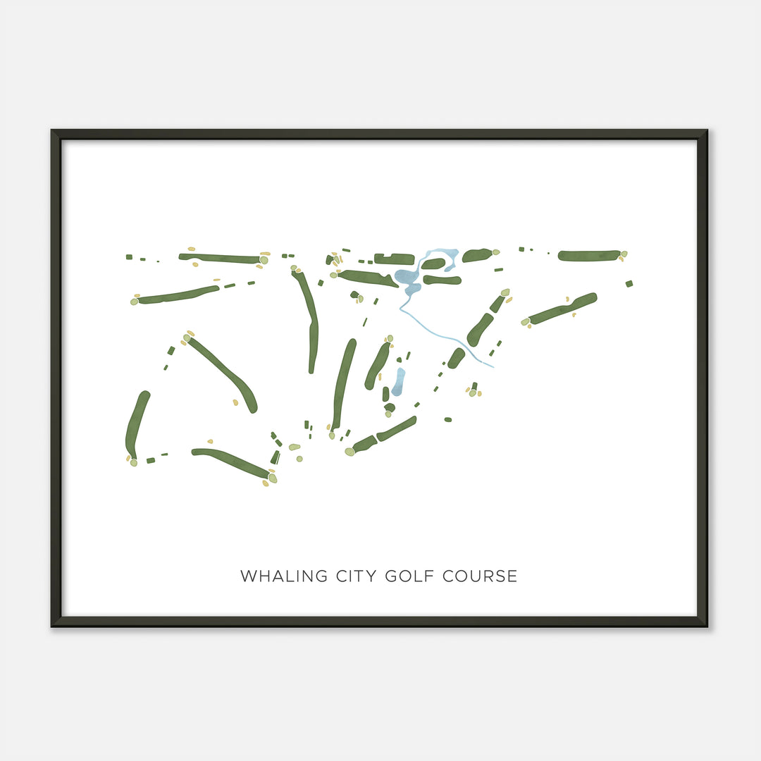 Print of Whaling City Golf Course Modern Map