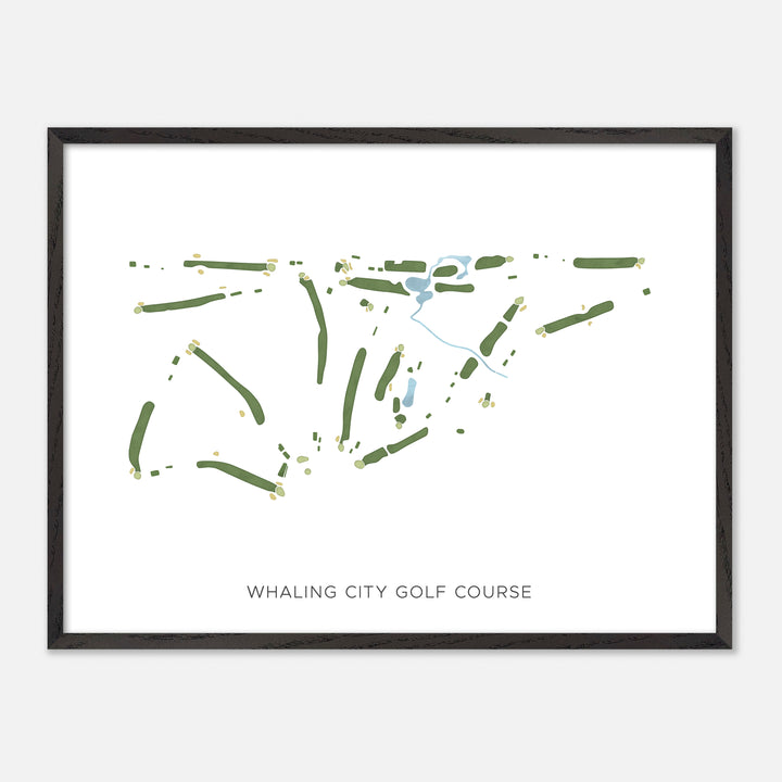 Print of Whaling City Golf Course Modern Map