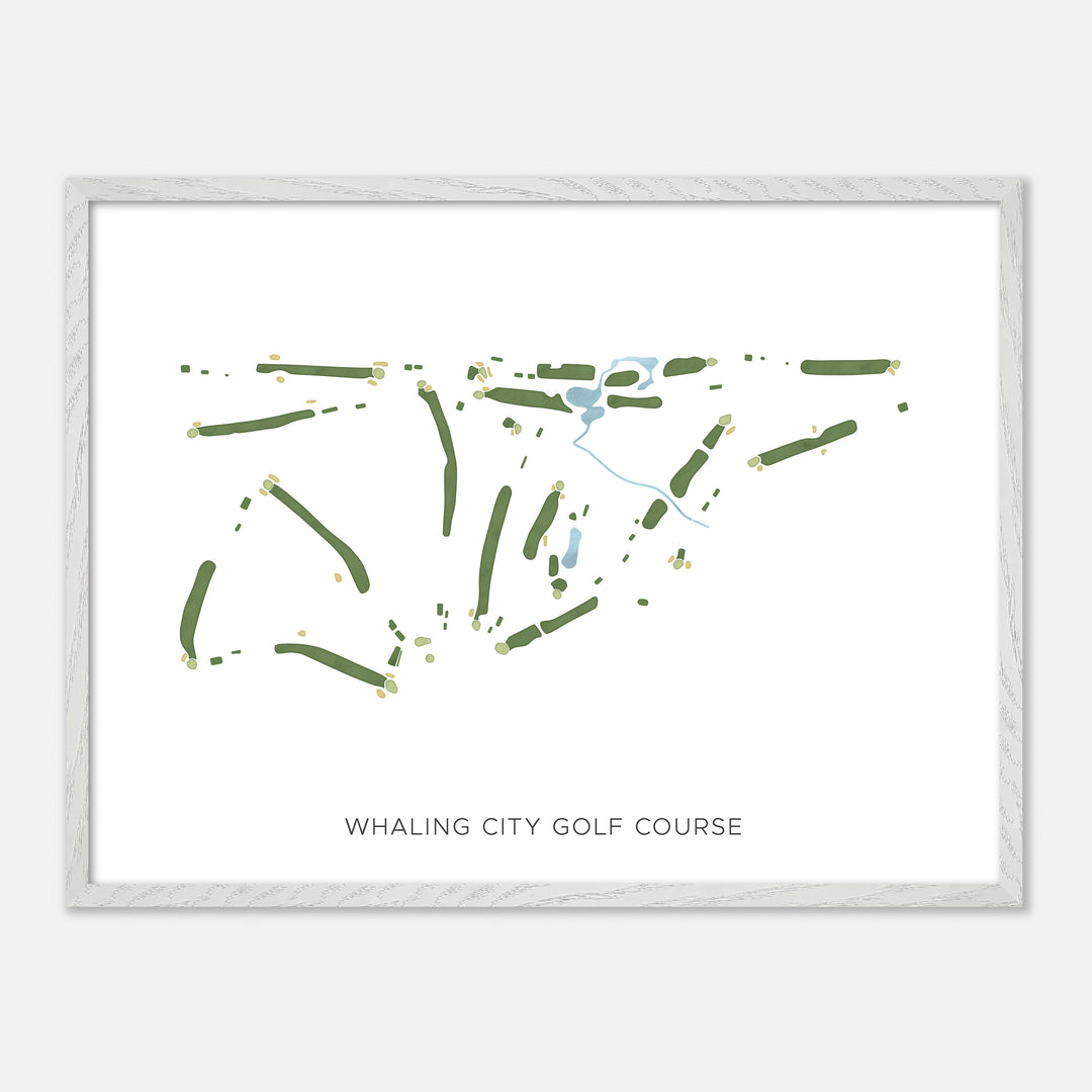 Print of Whaling City Golf Course Modern Map
