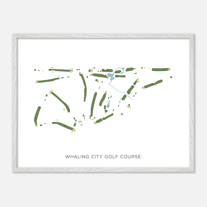 Print of Whaling City Golf Course Modern Map