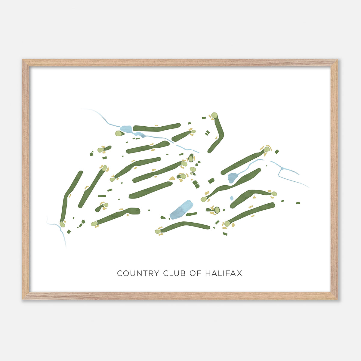 Print of Country Club Of Halifax Modern Map
