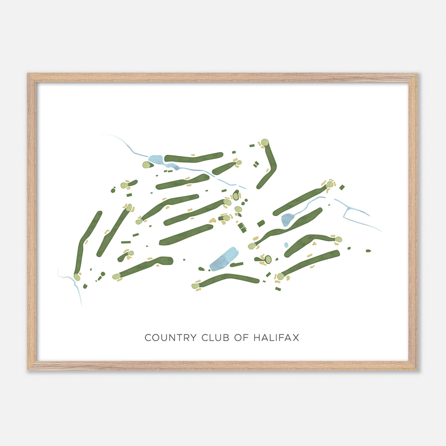 Print of Country Club Of Halifax Modern Map