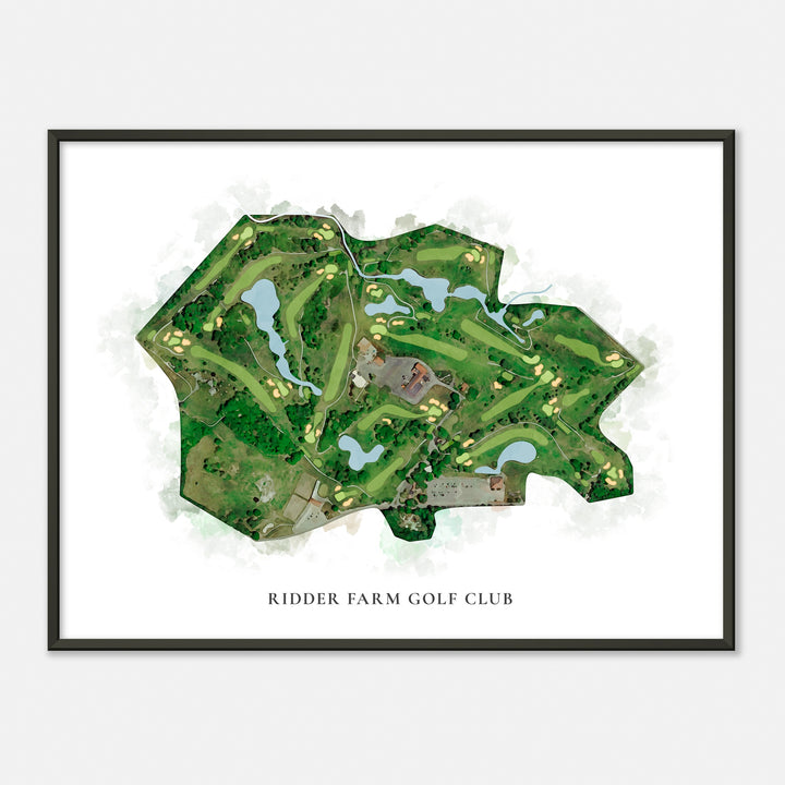 Print of Ridder Farm Golf Club Classic Map