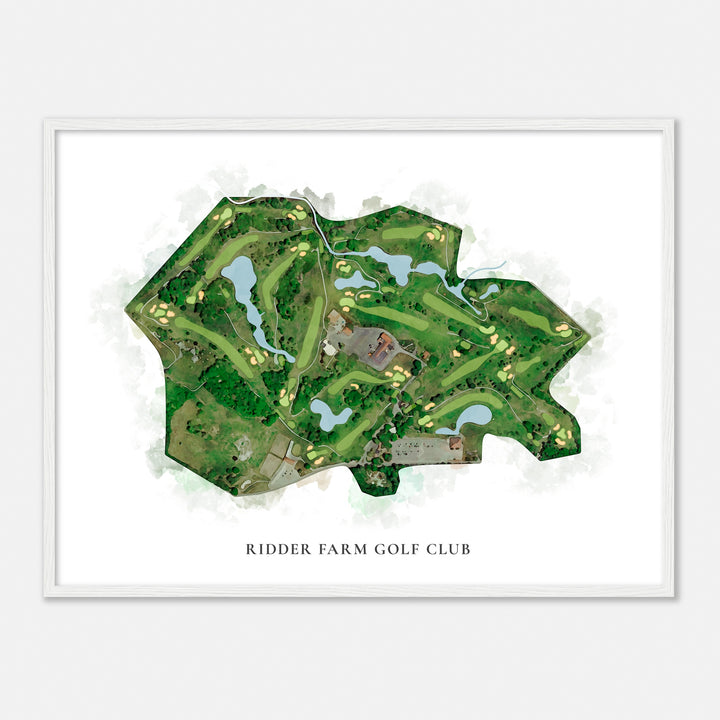 Print of Ridder Farm Golf Club Classic Map