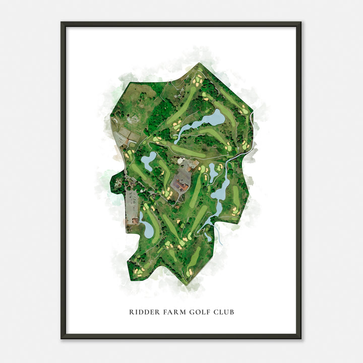 Print of Ridder Farm Golf Club Classic Map