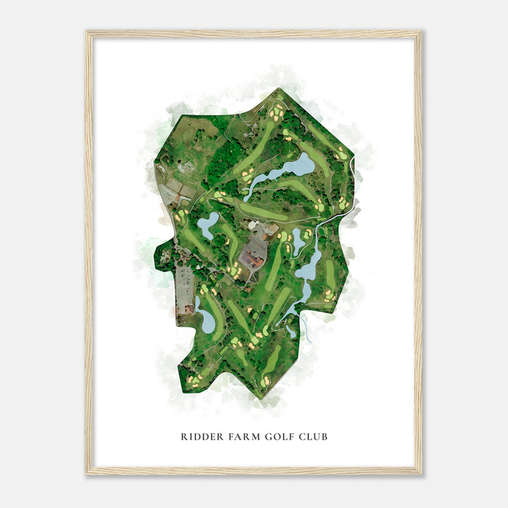 Print of Ridder Farm Golf Club Classic Map