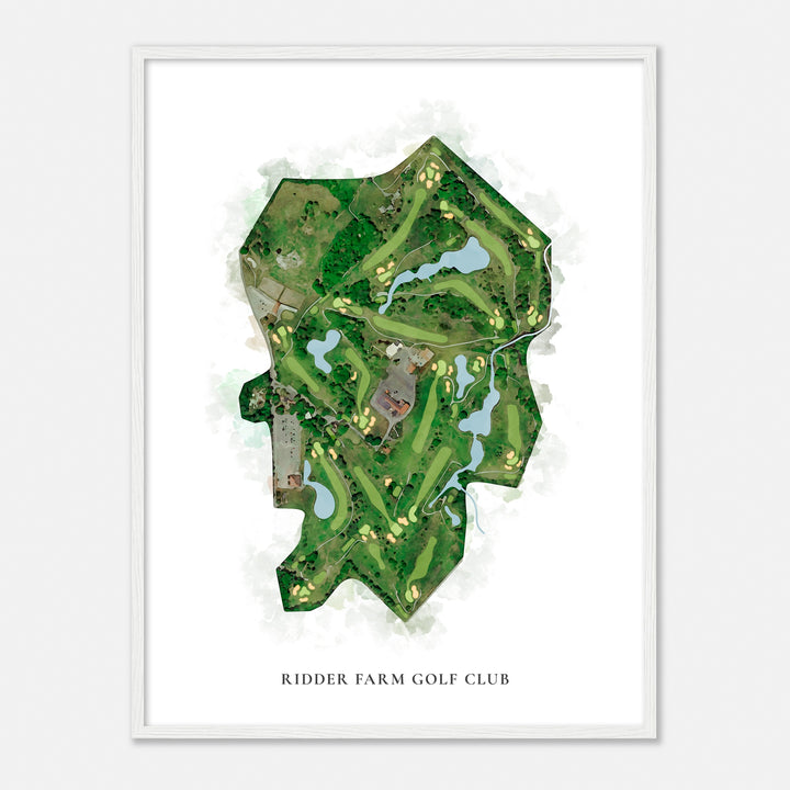 Print of Ridder Farm Golf Club Classic Map
