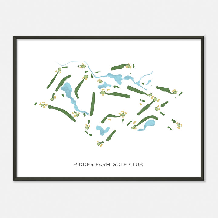 Print of Ridder Farm Golf Club Modern Map