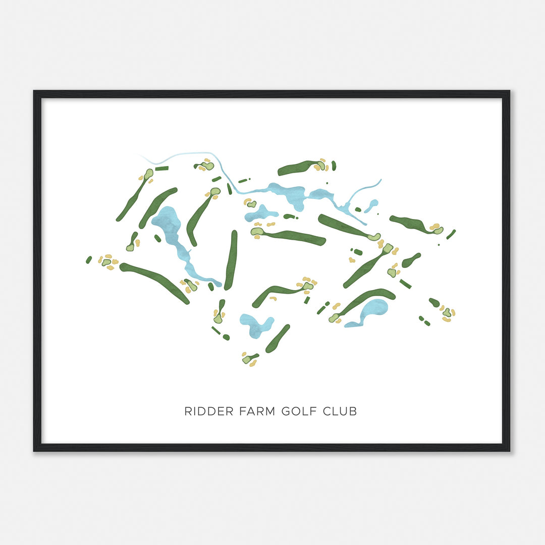 Print of Ridder Farm Golf Club Modern Map