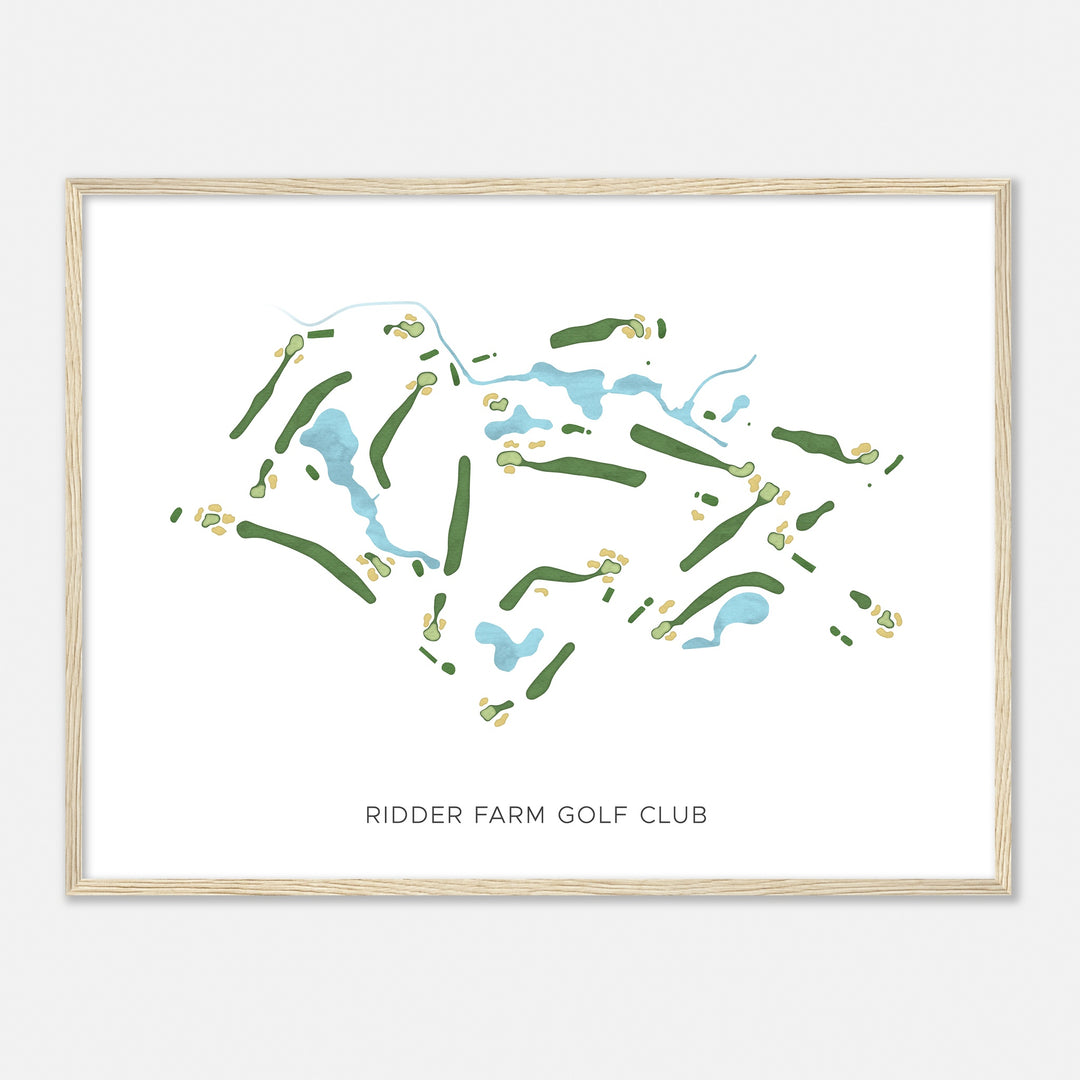 Print of Ridder Farm Golf Club Modern Map