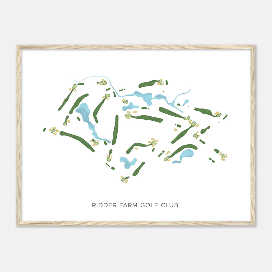Print of Ridder Farm Golf Club Modern Map