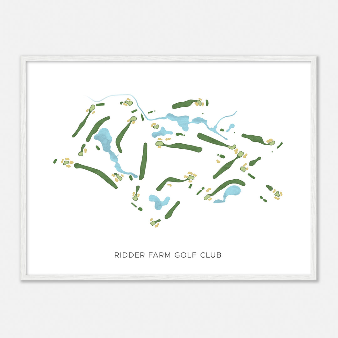 Print of Ridder Farm Golf Club Modern Map