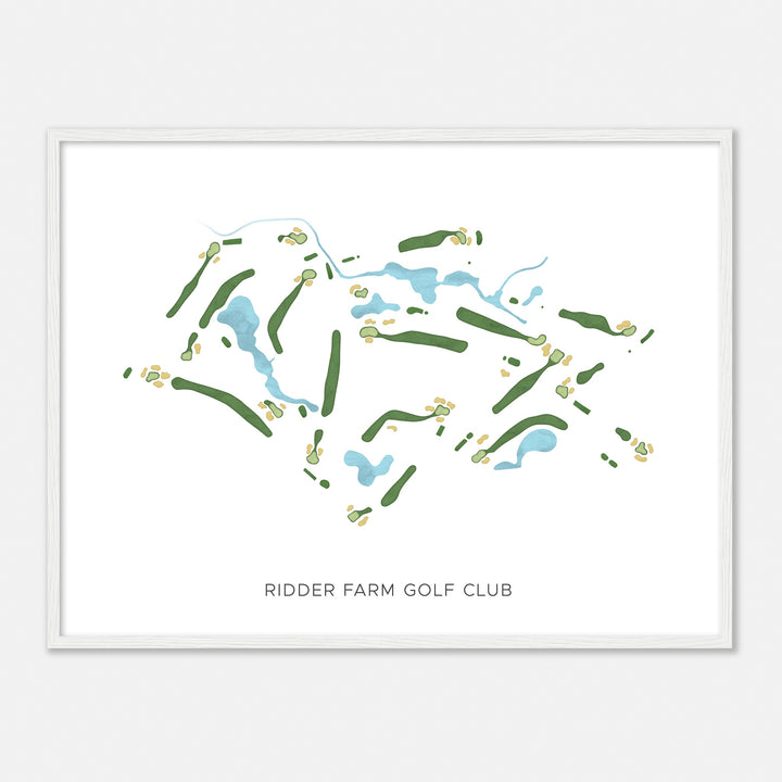 Print of Ridder Farm Golf Club Modern Map