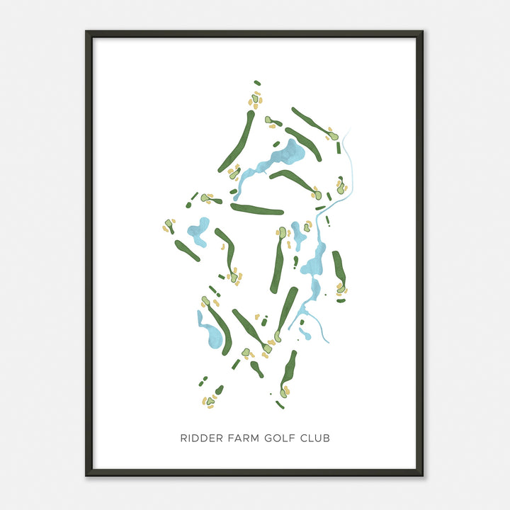 Print of Ridder Farm Golf Club Modern Map