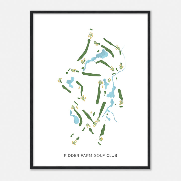 Print of Ridder Farm Golf Club Modern Map
