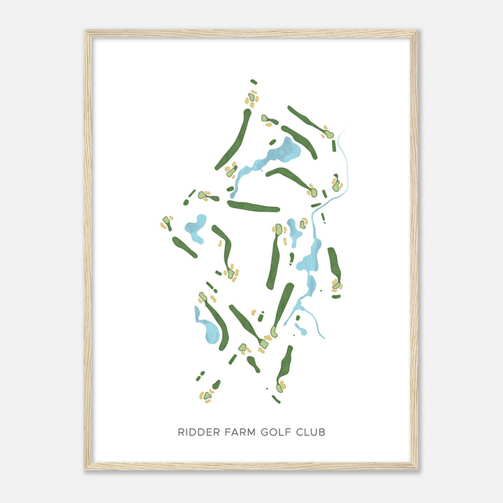 Print of Ridder Farm Golf Club Modern Map