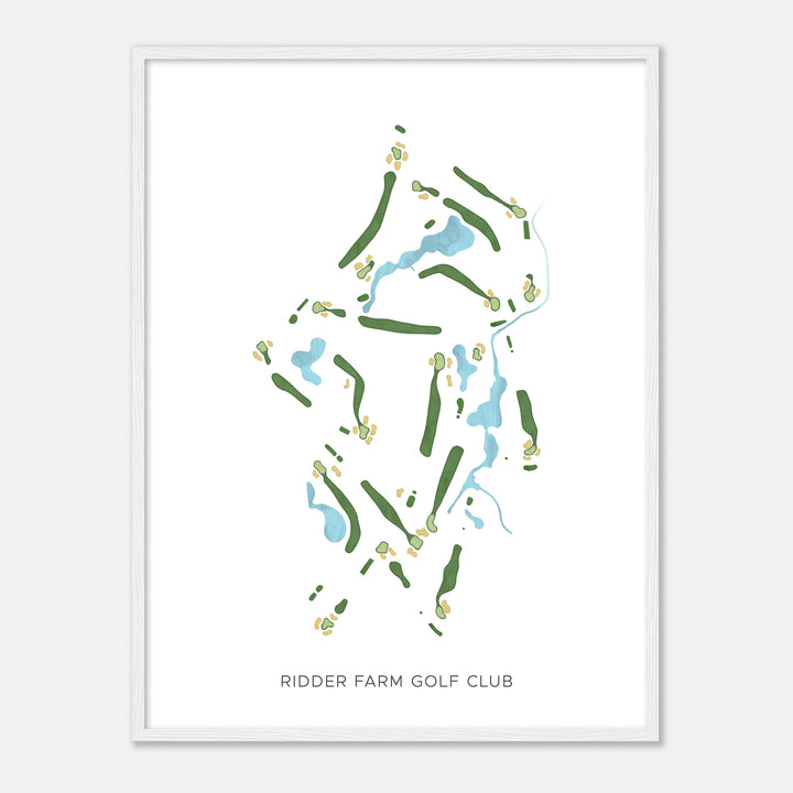 Print of Ridder Farm Golf Club Modern Map