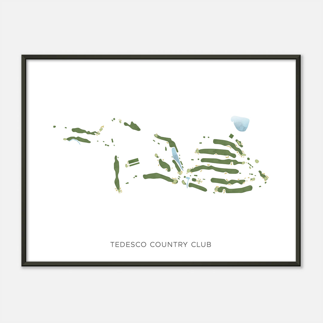 Print of Tedesco Country Club Modern Map