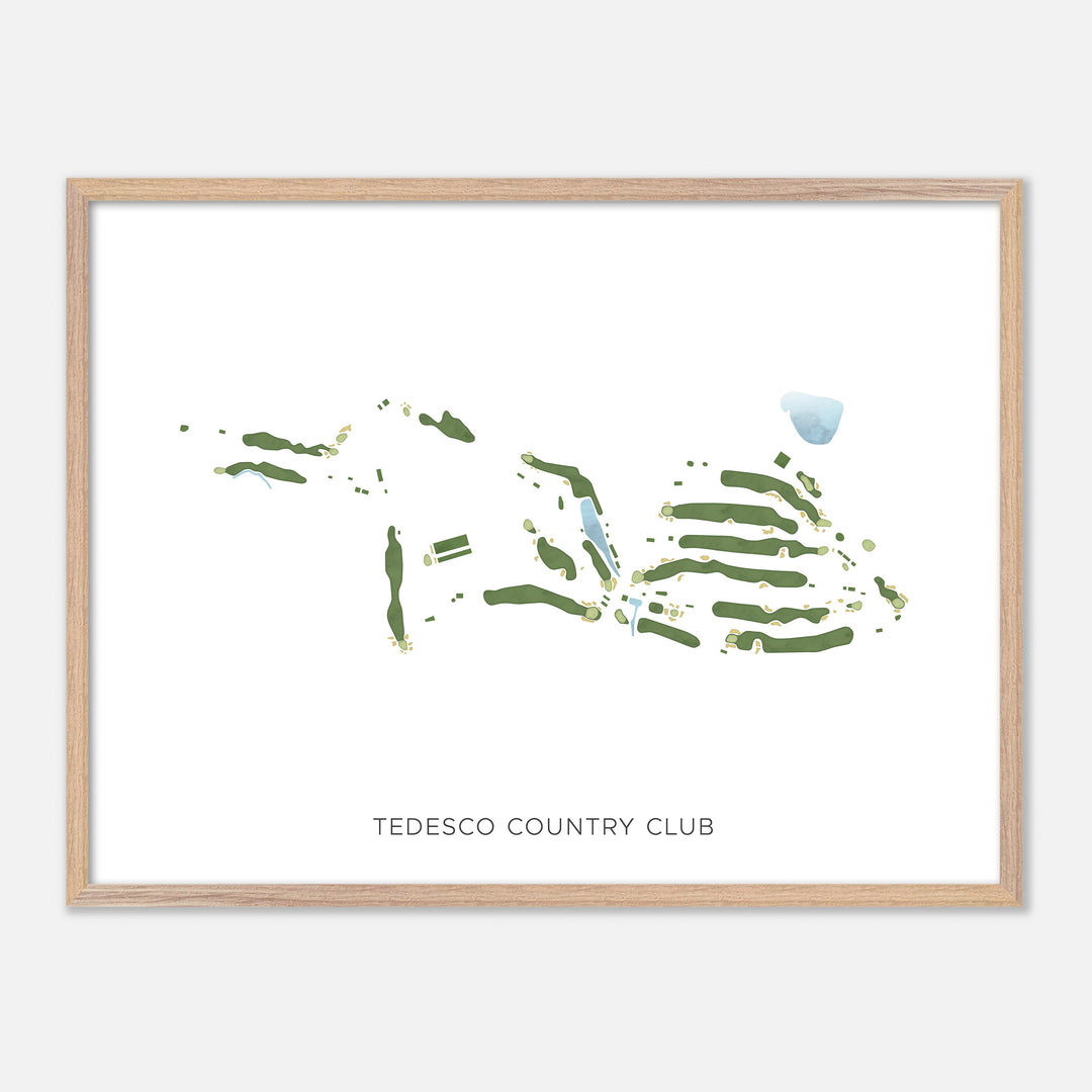 Print of Tedesco Country Club Modern Map