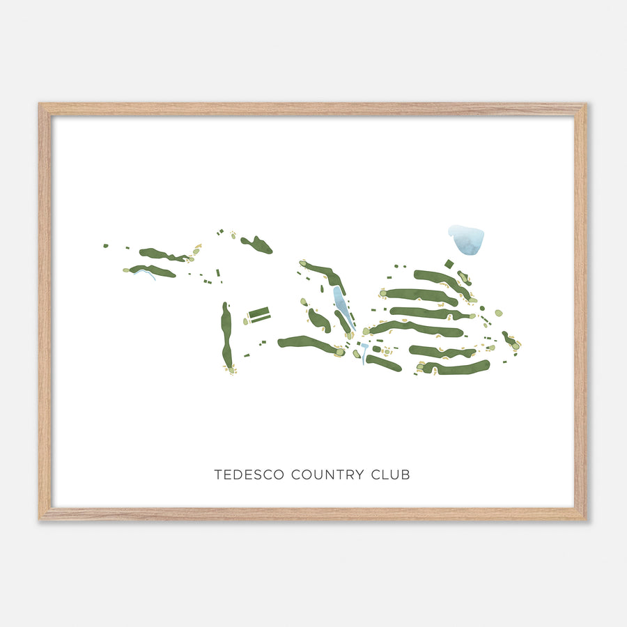Print of Tedesco Country Club Modern Map